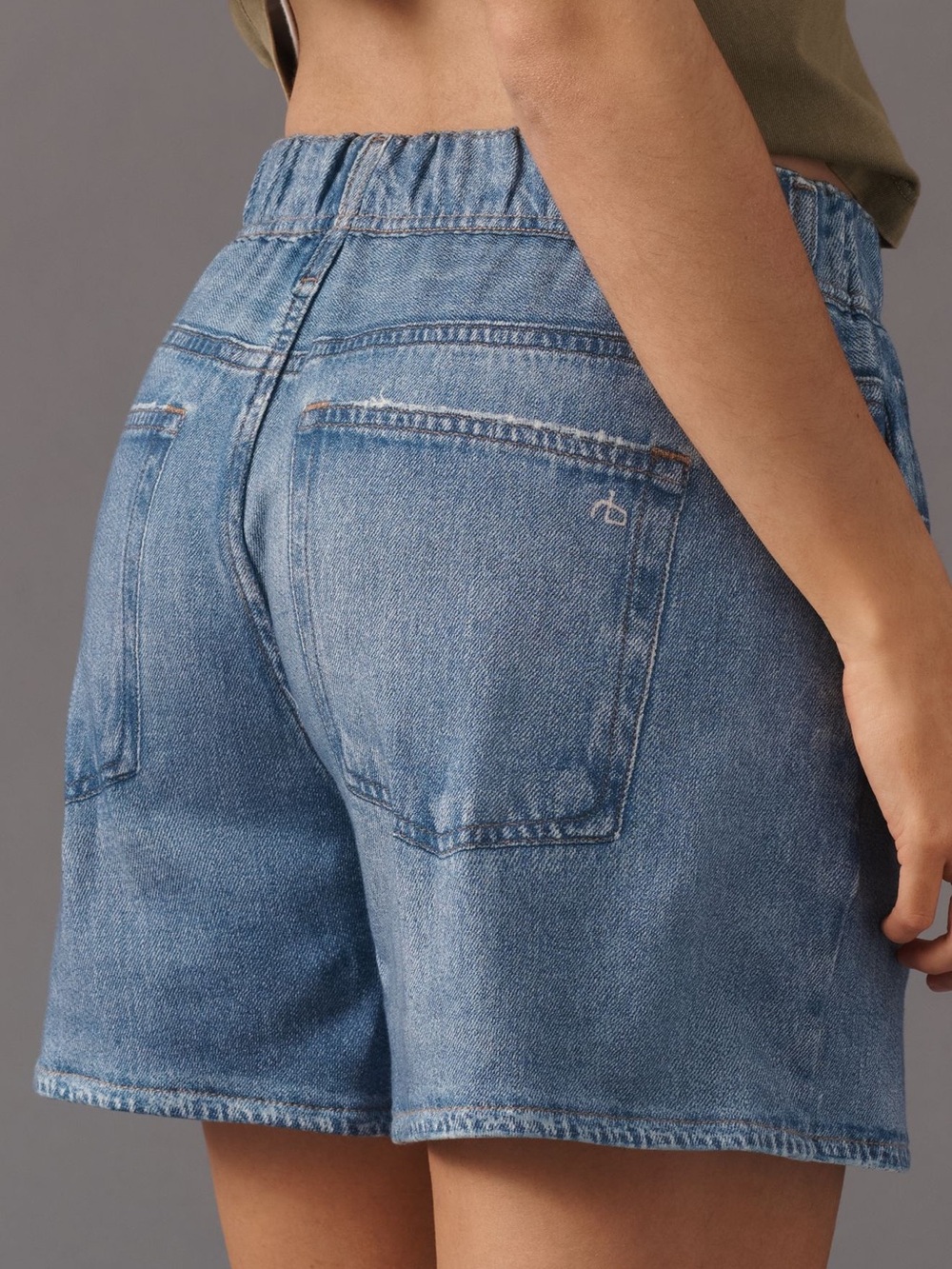 rag & bone Miramar Light Blue Terry Denim Relaxed Shorts, Size XL, EUC - Picture 4 of 5